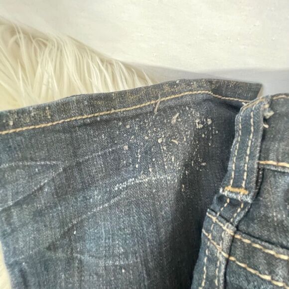 MEK Denim Santiago Distressed Straight Leg Jeans Sz 28 X 34 Long - Picture 7 of 14